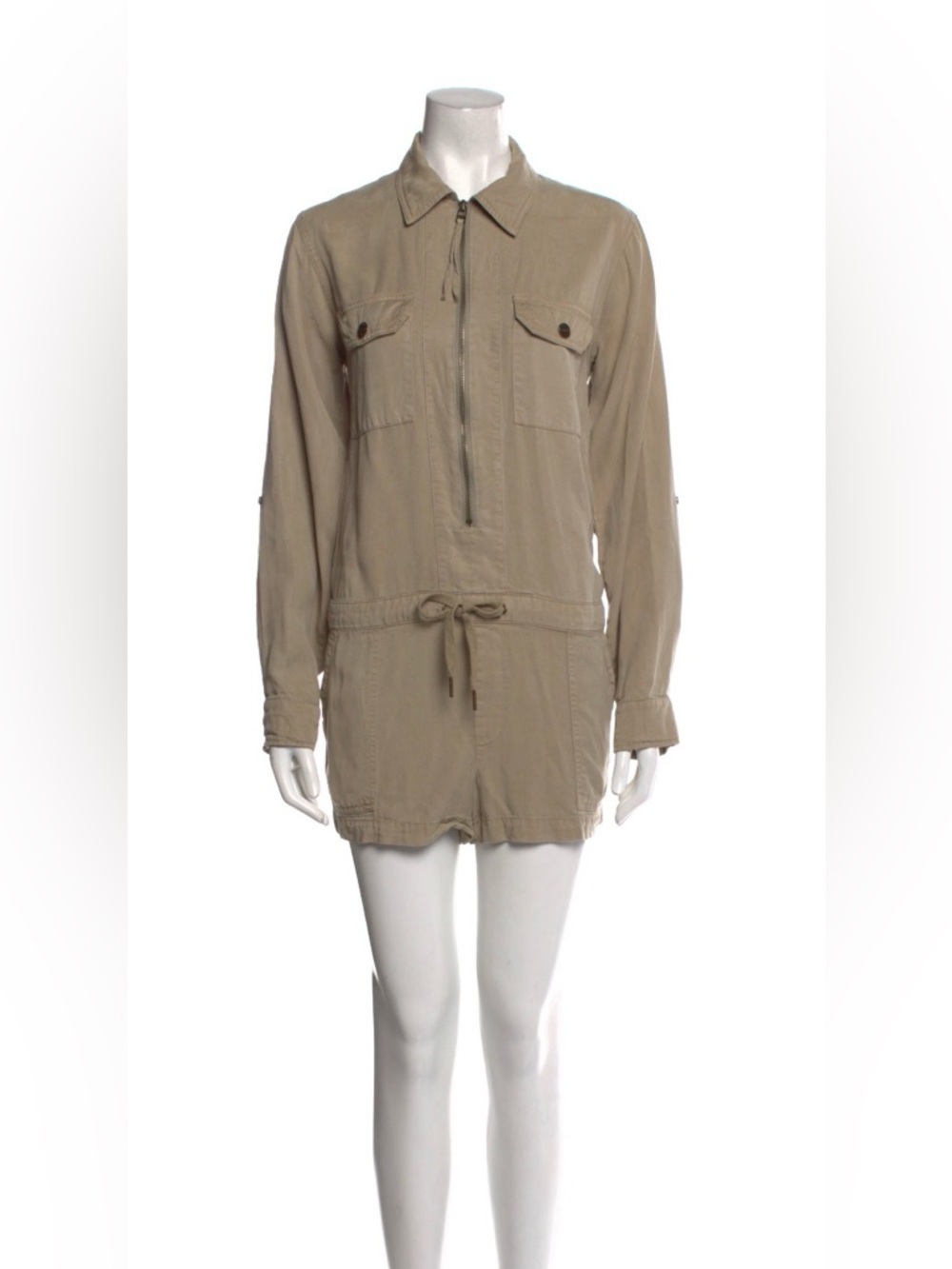 Pam & Gela Khaki Drawstring Utility Jacket